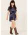 Image #2 - Hayden Girls' Bandana Print Romper, Blue, hi-res