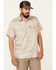 Hooey Men's Punchy Print Habitat Sol Short Sleeve Pearl Snap Western Shirt , Tan, hi-res