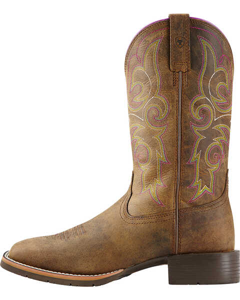 Image #2 - Ariat Women's Hybrid Rancher Western Boots - Broad Square Toe, Brown, hi-res