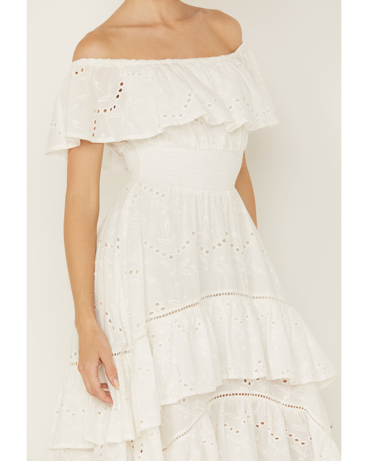 Image #4 - Shyanne Women's Off The Shoulder High-Low Dress, White, hi-res