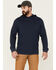 Brothers & Sons Men's Solid Heather Slub Long Sleeve Hooded Sweatshirt , Navy, hi-res