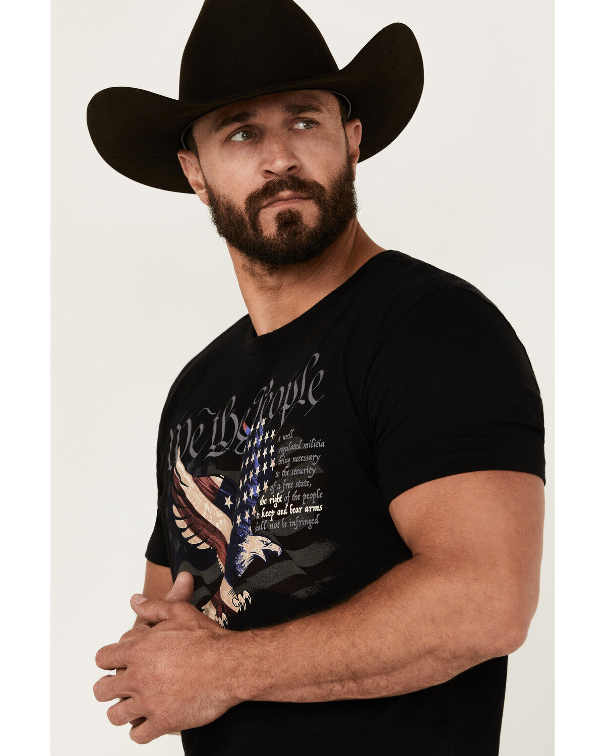 Image #2 - Cody James Men's Eagle Short Sleeve Graphic T-Shirt, Black, hi-res