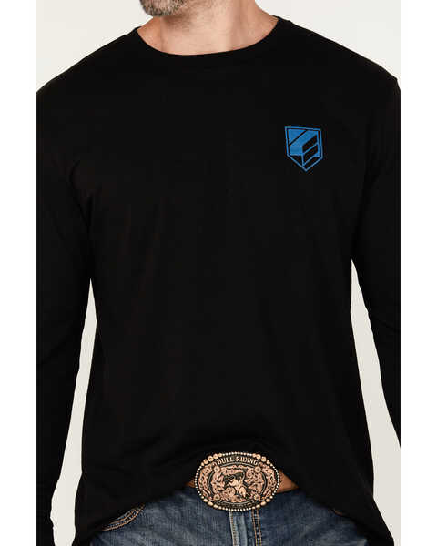 Image #3 - RANK 45® Men's Patriot Long Sleeve Graphic T-Shirt , Black, hi-res