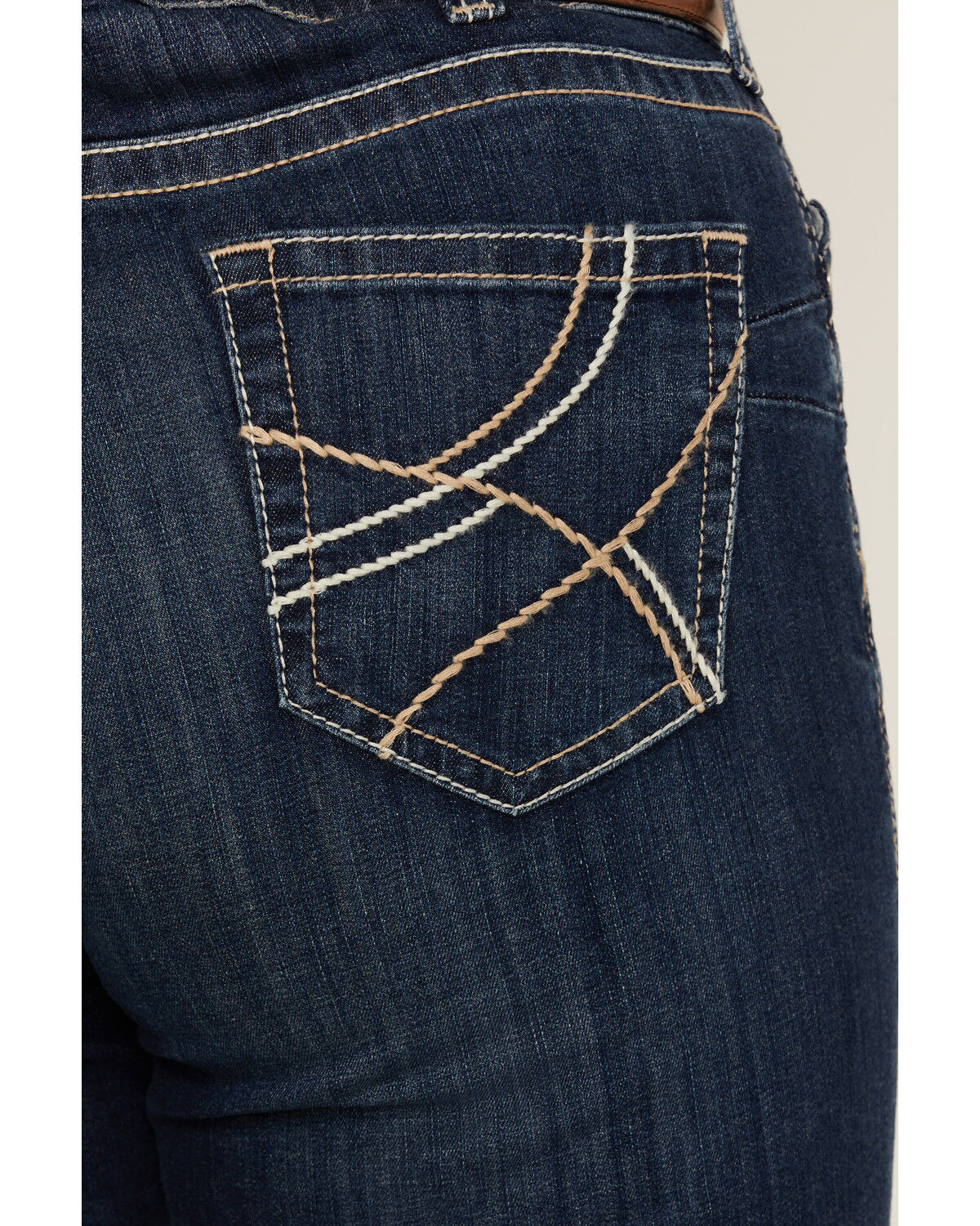 Image #4 - Ariat Women's Dark Wash Mid Rise Everlee Stretch Straight Jeans - Plus, Dark Wash, hi-res