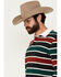 Image #2 - Pendleton Men's Decker Rugby Striped Long Sleeve Polo Shirt, Red, hi-res
