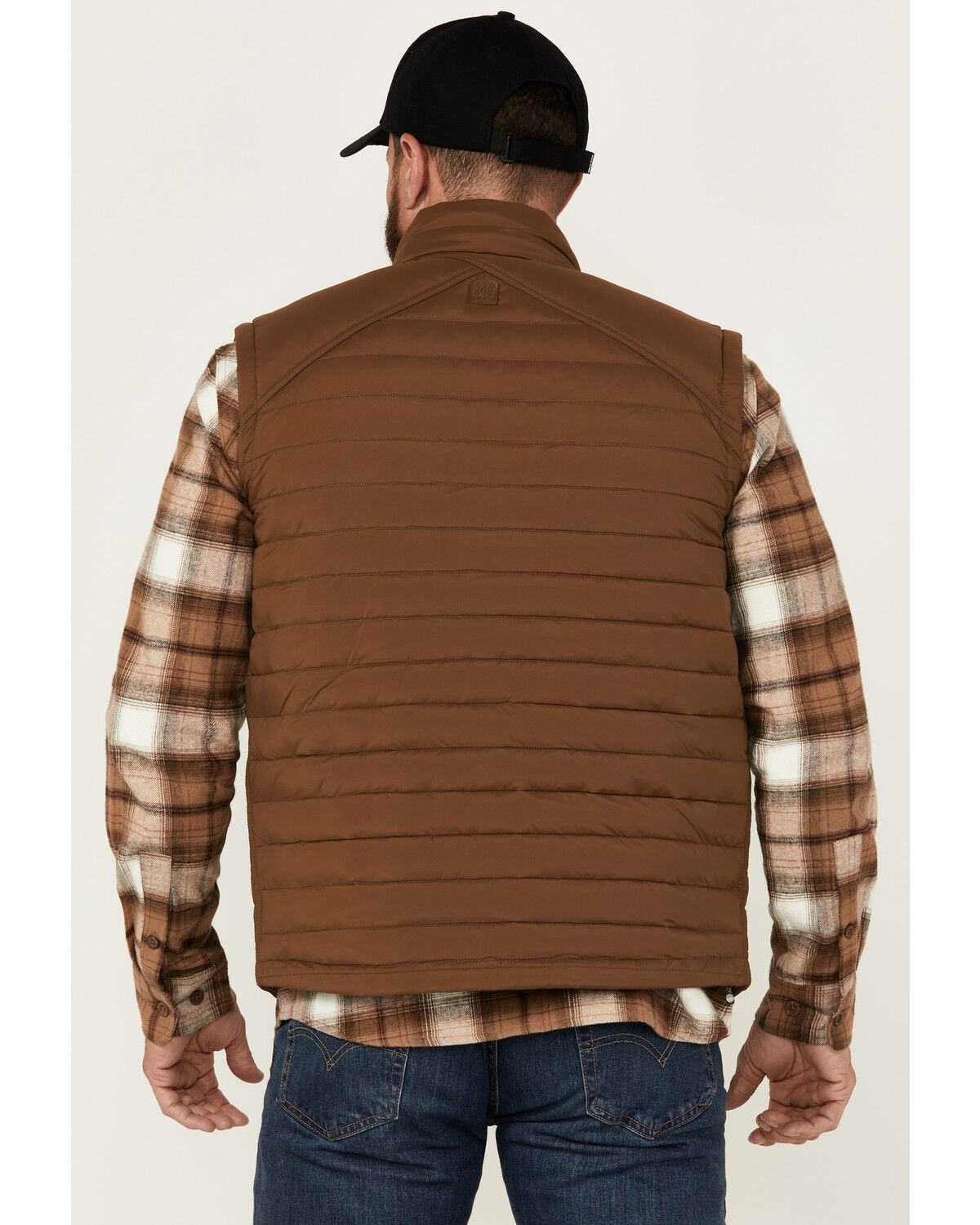 Image #4 - Dakota Grizzly Men's Bryce Quilted Insulated Fleece Lined Vest, Brown, hi-res
