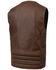 Image #2 - Milwaukee Leather Men's Gambler Concealed Carry Vintage Motorcycle Leather Vest, Brown, hi-res