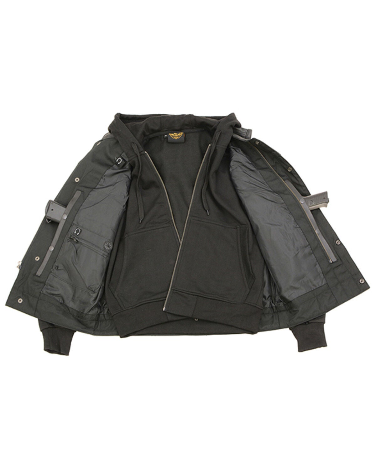 Image #2 - Milwaukee Leather Men's Club Style Zip Front Vest and Full Sleeve Hooded Jacket, , hi-res