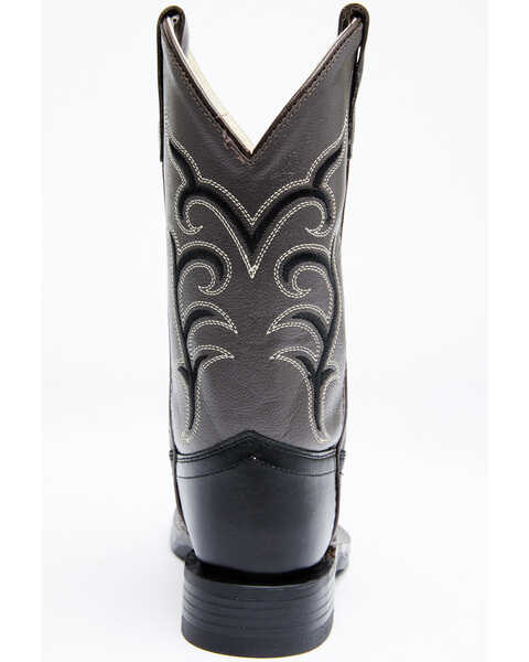 Old West Kids' Colorful Western Cowboy Boots - Square Toe, Black, hi-res
