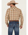 Cody James Men's Olive Workhorse Plaid Long Sleeve Snap Western Flannel Shirt , Olive, hi-res