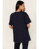 Image #4 - Bohemian Cowgirl Women's Eagle Destructed Short Sleeve Graphic Tee, Navy, hi-res