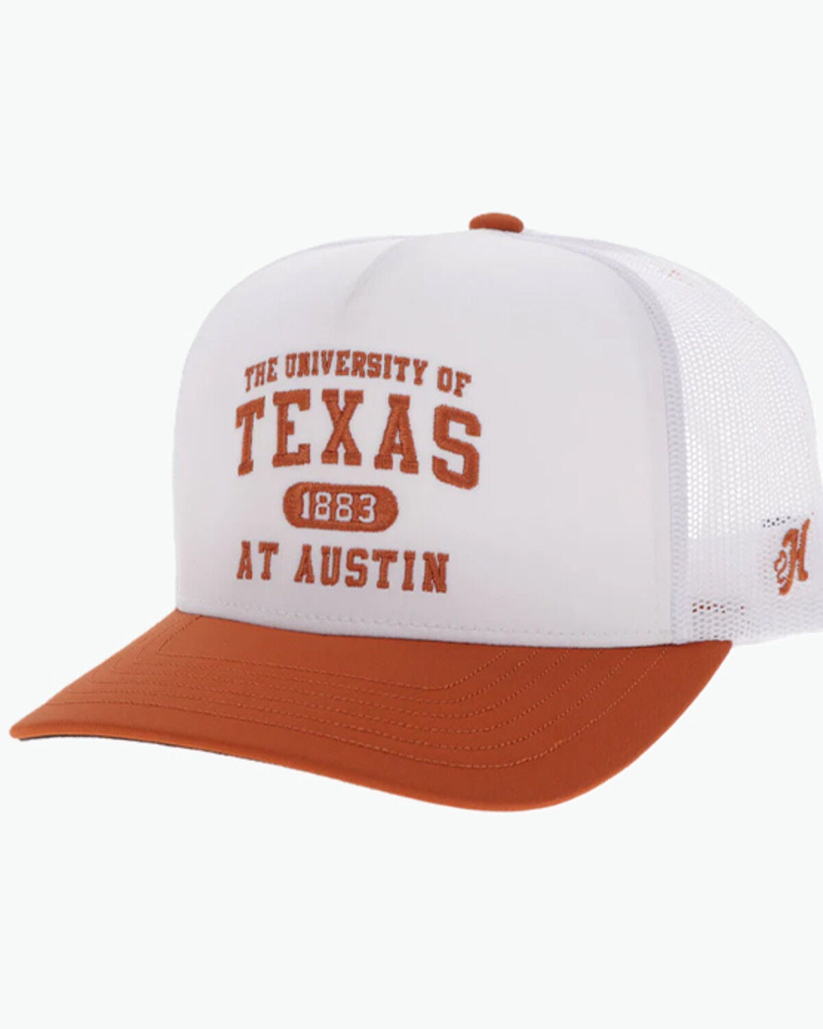 Hooey Men's University of Texas Trucker Cap, White, hi-res