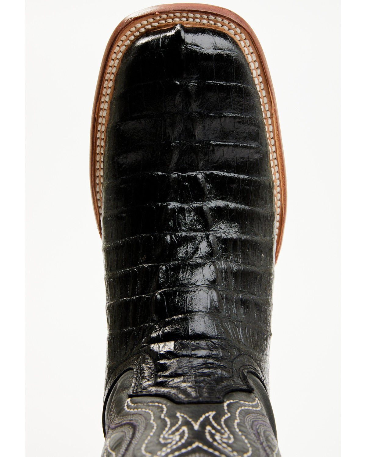 Image #6 - Tanner Mark Men's Lufkin Western Boots - Broad Square Toe, Black, hi-res