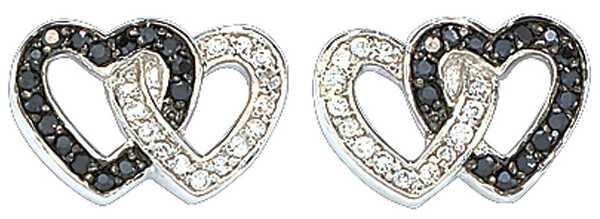 Montana Silversmiths Double Heart Earrings, Silver, hi-res