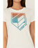 Image #2 - RANK 45® Women's Logo White Graphic Tee, Ivory, hi-res