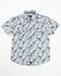 Image #1 - Cody James Toddler Boys' Paisley Print Short Sleeve Snap Western Shirt, , hi-res