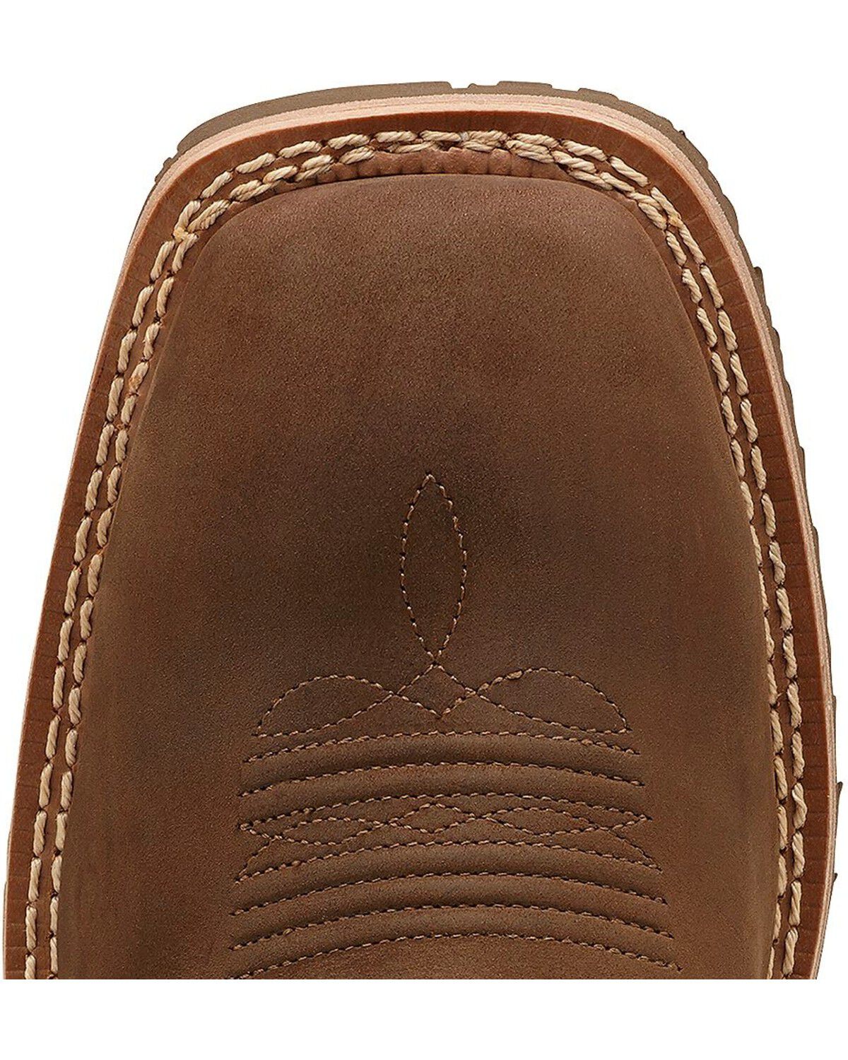 Image #9 - Ariat Hybrid Rancher Waterproof Pull On Work Boots - Square Toe, Brown, hi-res