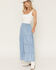 Image #1 - Ashley Women's Medium Washed Tiered Denim Midi Skirt, Medium Wash, hi-res