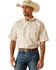 Image #2 - Ariat Men's Edison Cowboy Ranch Print Short Sleeve Button-Down Western Shirt - Big, Tan, hi-res