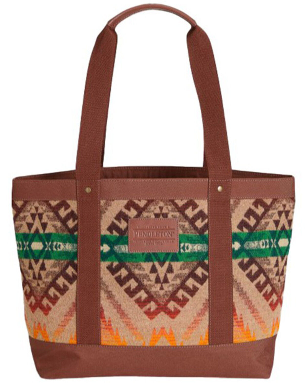 Image #1 - Pendleton Women's Sawtooth Mountain Zip Tote, Brown, hi-res