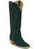 Image #1 - Tony Lama Women's Derby Liz Tall Western Boots - Snip Toe, Green, hi-res