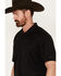 RANK 45® Men's Solid Tech Polo, Black, hi-res