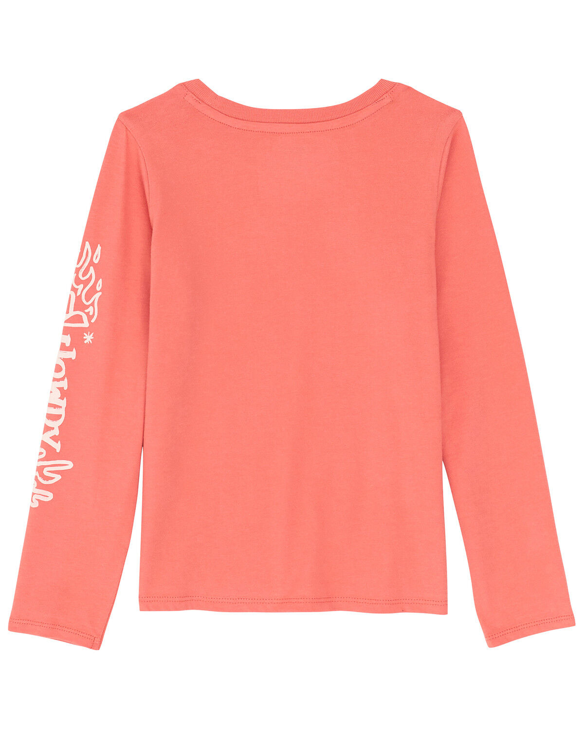 Image #2 - Wrangler Girls' Western Icon Long Sleeve Graphic Tee, Coral, hi-res