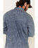 Image #5 - Rock & Roll Denim Men's Long Sleeve Denim Western Shirt, Blue, hi-res