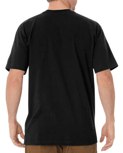 Image #2 - Dickies Men's Solid Heavyweight Short Sleeve Work T-Shirt - Big & Tall, Black, hi-res