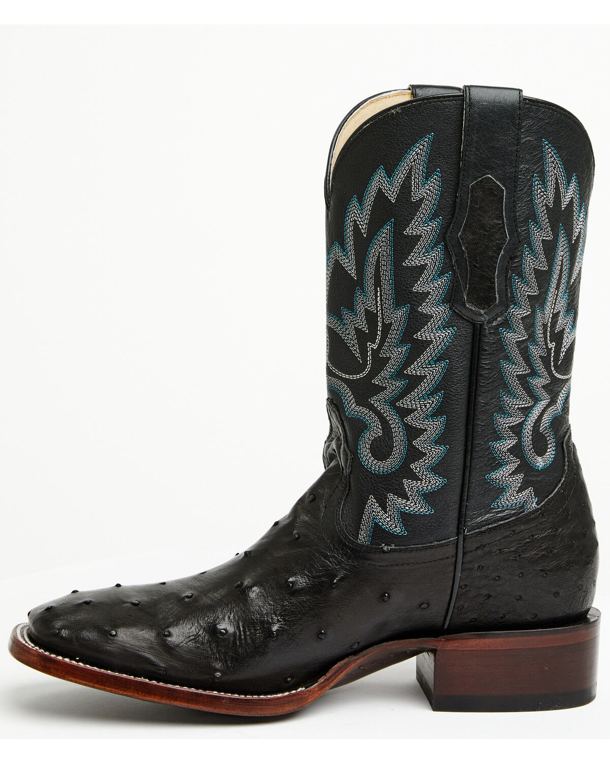 Image #3 - Cody James Men's Buzzard Exotic Ostrich Western Boots - Broad Square Toe, Black, hi-res