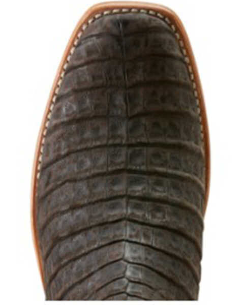 Image #4 - Ariat Men's Futurity Finalist Exotic Caiman Western Boots - Square Toe , Chocolate, hi-res
