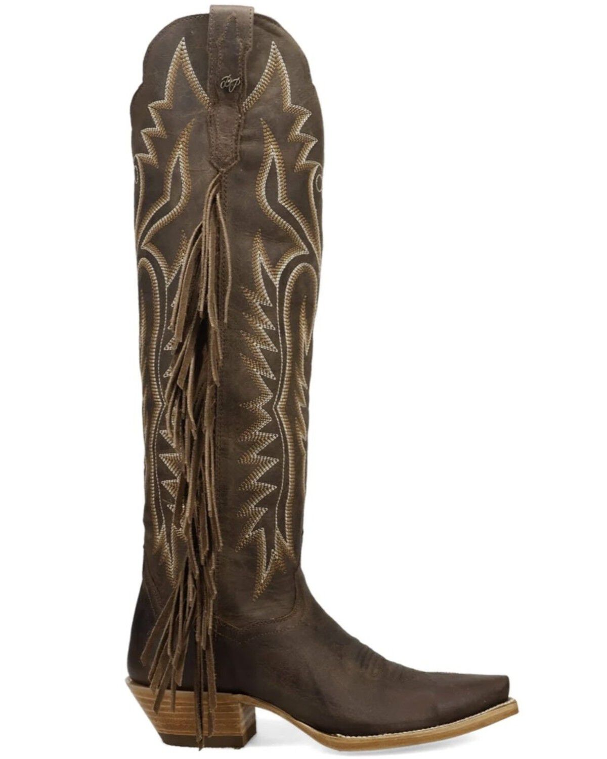 Image #2 - Dan Post Women's Prairie Dancer Tall Western Boots - Snip Toe, Brown, hi-res