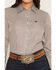Image #3 - Cinch Women's Striped Long Sleeve Button-Down Western Shirt, White, hi-res
