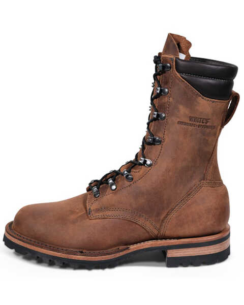 White's Boots Men's 8" Fire Hybrid Lace-Up Work Boots - Round Toe, Brown, hi-res