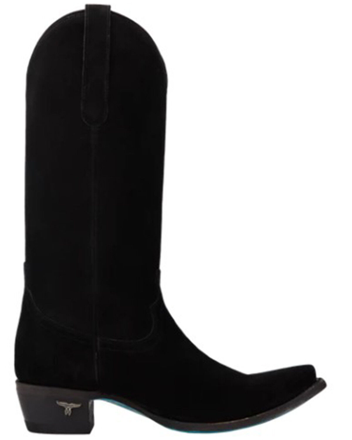 Image #2 - Lane Women's Emma Jane Suede Tall Western Boots - Snip Toe, Black, hi-res