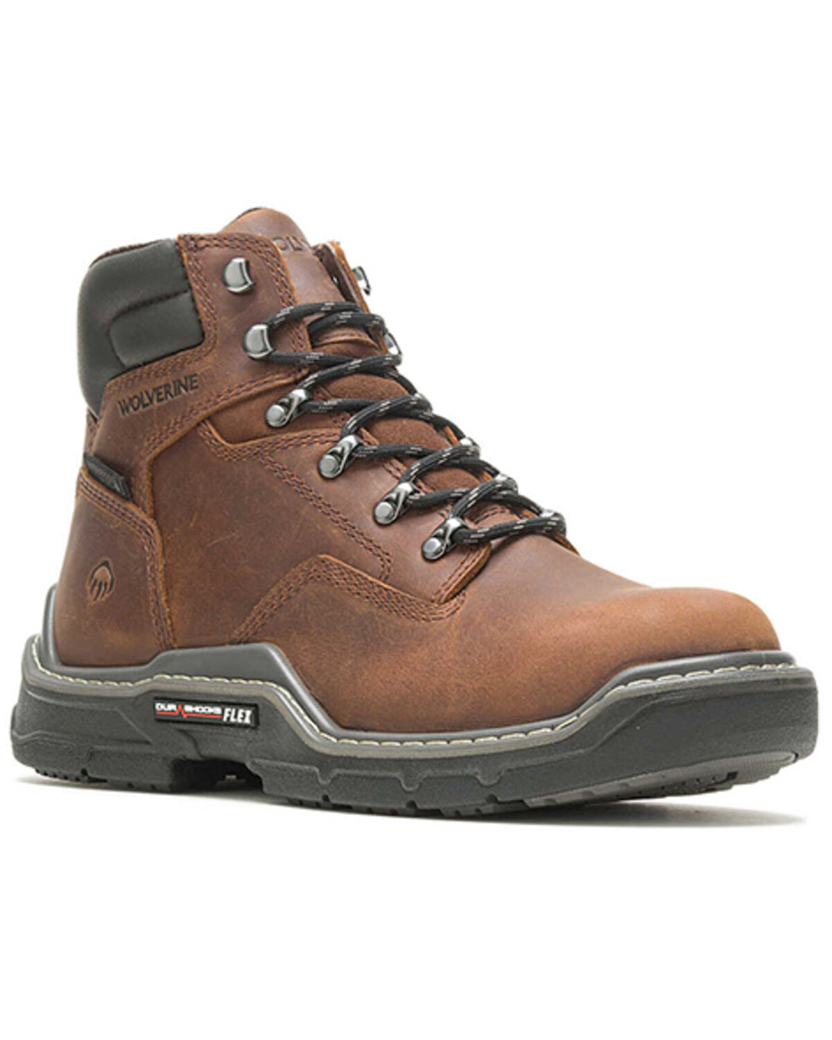 Image #1 - Wolverine Men's Raider Durashock Waterproof 6" Lace-Up Carbonmax Work Boots - Composite Toe, Chocolate, hi-res