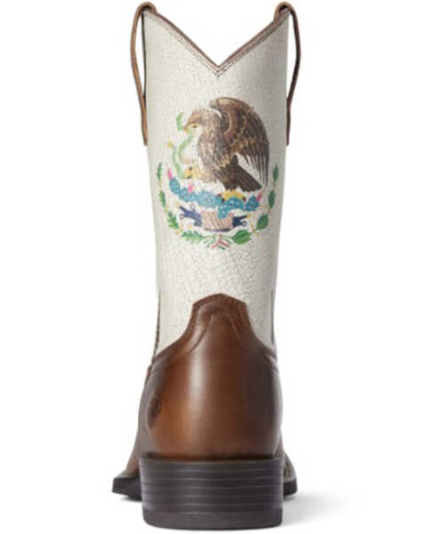 Ariat Men's Sport Orgullo Mexicano Western Performance Boots - Broad Square Toe, Brown, hi-res