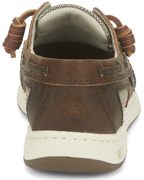 Image #5 - Justin Men's Angler Western Casual Shoes - Moc Toe, Brown, hi-res