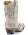 Image #3 - Corral Women's Metallic Glitter Inlay & Crystal Boots - Snip Toe, White, hi-res