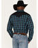 Image #4 - Moonshine Spirit Men's Bandit Small Plaid Print Pearl Snap Western Shirt, Black, hi-res