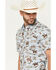 Image #2 - Pendleton Men's Laramie Wild Horse Print Short Sleeve Snap Western Shirt, Blue, hi-res