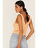 Shyanne Women's Peach Twist Front Sweater Tank, Peach, hi-res
