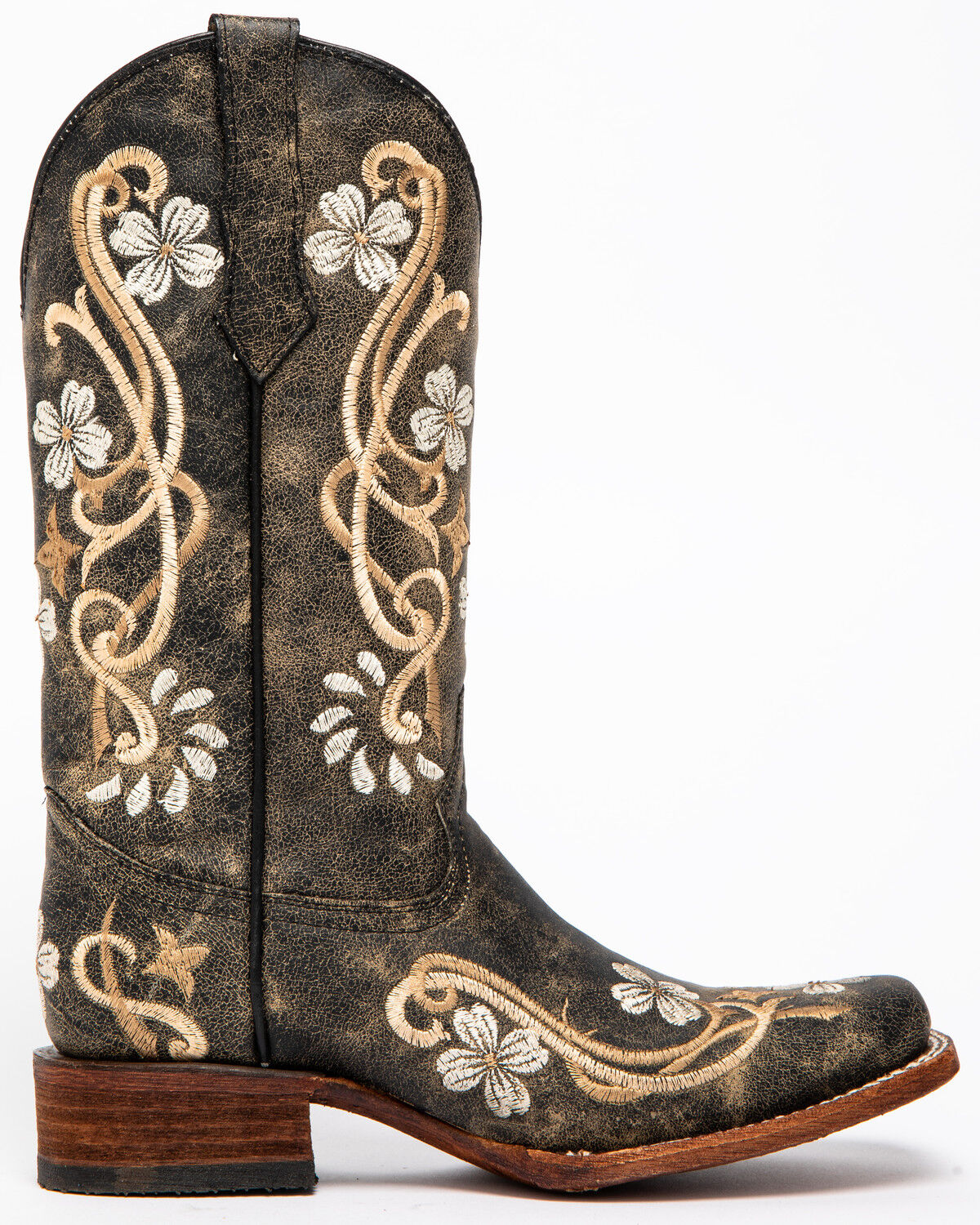 Image #2 - Circle G Women's Honey Cowhide Western Boots - Square Toe, Honey, hi-res