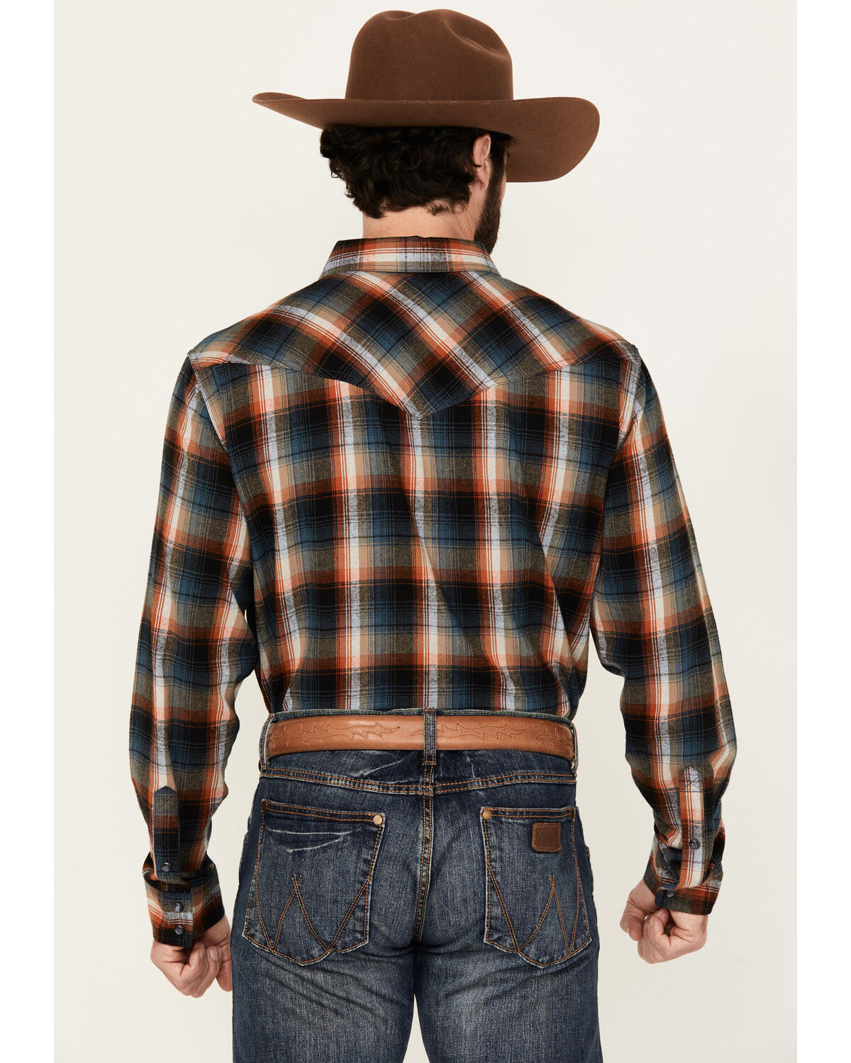 Image #4 - Cody James Men's Santa Cruz Plaid Print Long Sleeve Snap Flannel Shirt - Big, Brown, hi-res