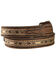 Nocona Men's Southwestern Horsehair Inlay Leather Belt, Brown, hi-res