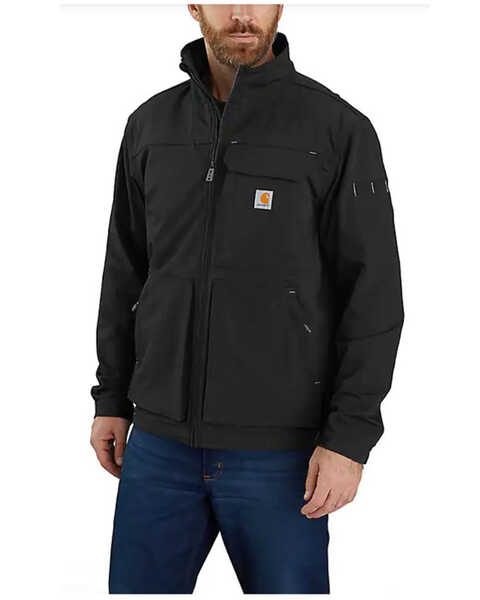 Image #1 - Carhartt Men's Super Dux Black Relaxed Fit Lightweight Zip-Front Work Jacket - Big , Black, hi-res