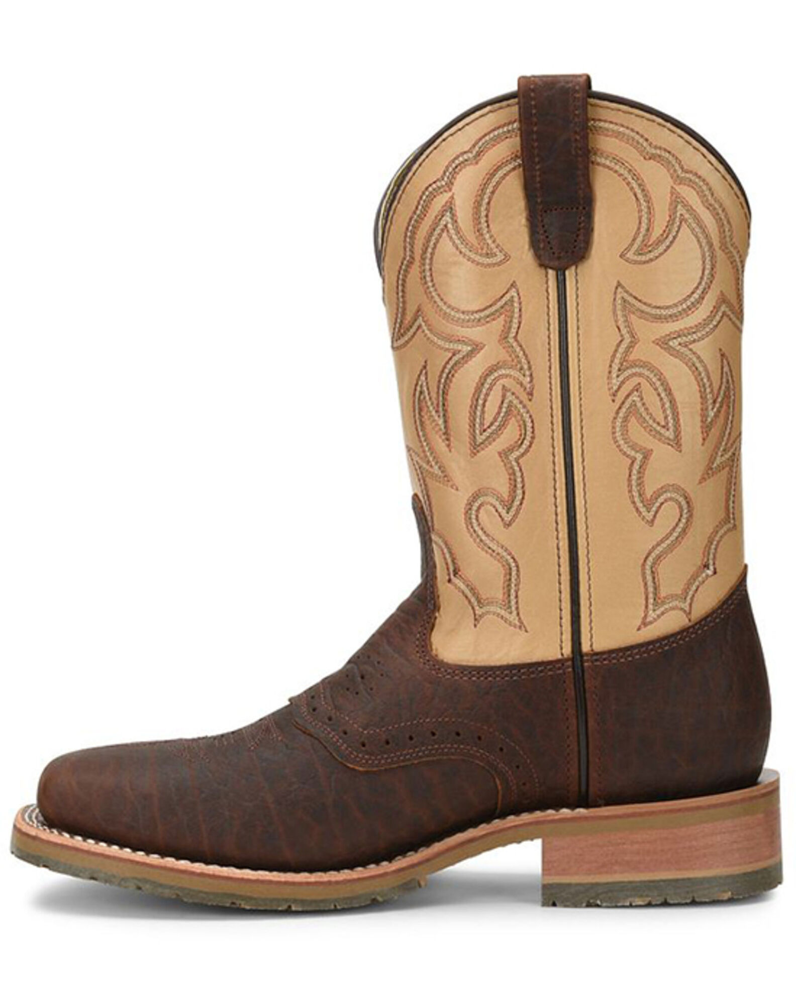 Image #5 - Double H Men's Ice Oak Saddle Work Boots - Steel Toe, Bison, hi-res