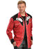 Scully Poker Cards Embroidered Retro Western Shirt - Big, Red, hi-res