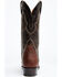 El Dorado Men's Exotic Full-Quill Ostrich Skin Western Boots - Square Toe, Chocolate, hi-res