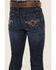 Shyanne Little Girls' Dark Wash Bootcut Stretch Jeans, Dark Wash, hi-res
